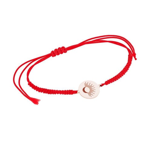 String Armband mit dem Yoga Symbol Sonne und Mond