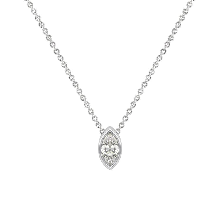 Goldanhänger mit 0.24ct GIA zertifiziertem Diamant im Marquiseschliff Kirste