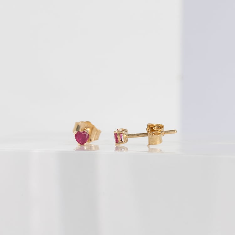 Ohrstecker mit Rubinherzen Eveleen 124545