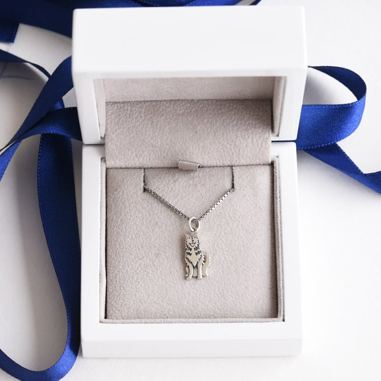 Silberner Anhänger in Hundeform Husky 78139