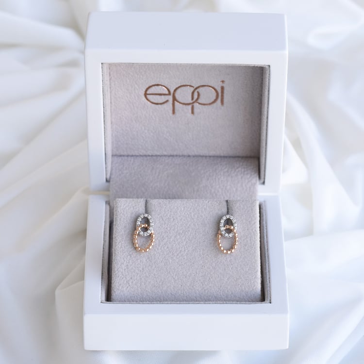 Durchflochtene Ohrringe mit Diamanten Helene 85033