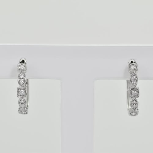 Creolen im Vintagestil mit Diamanten Nedim