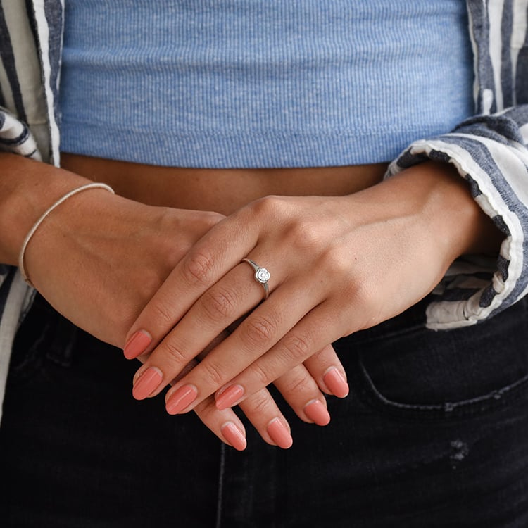 Ring mit einem Diamanten im Solitär-Stil Catello 85950