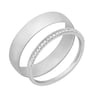 Eheringe aus Eternity-Ring mit Lab Grown Diamanten und einem breiten Komfort-Ring Topsey