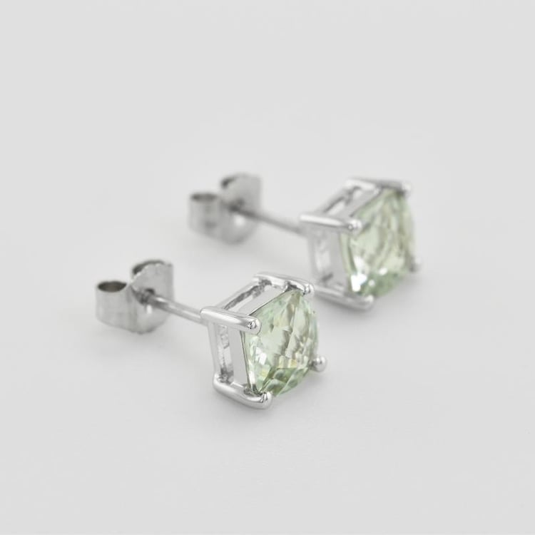 Goldene Ohrringe mit Amethyst 40418