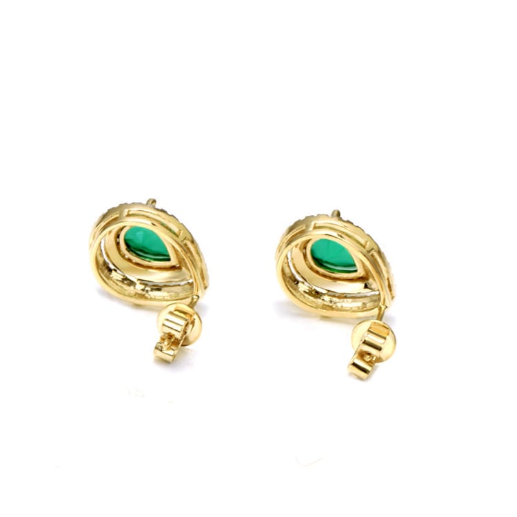 Ohrringe mit Smaragden und Diamanten Katena 9500