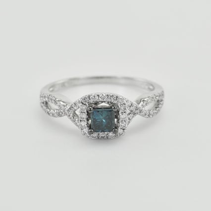 Verlobungsring mit blauem Diamanten Emet
