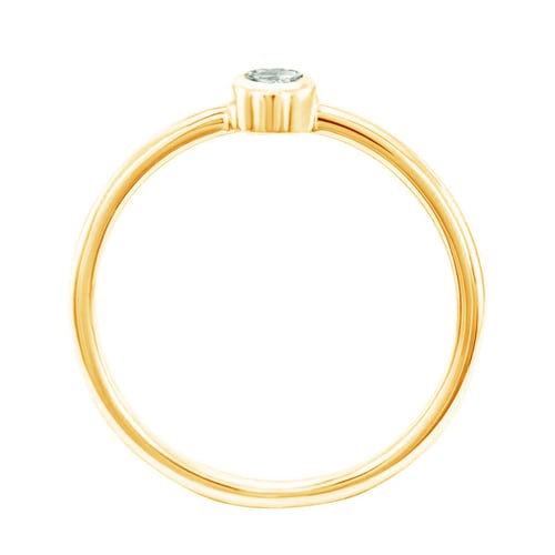 Minimalistischer Goldring mit grünem Saphir Emilien
