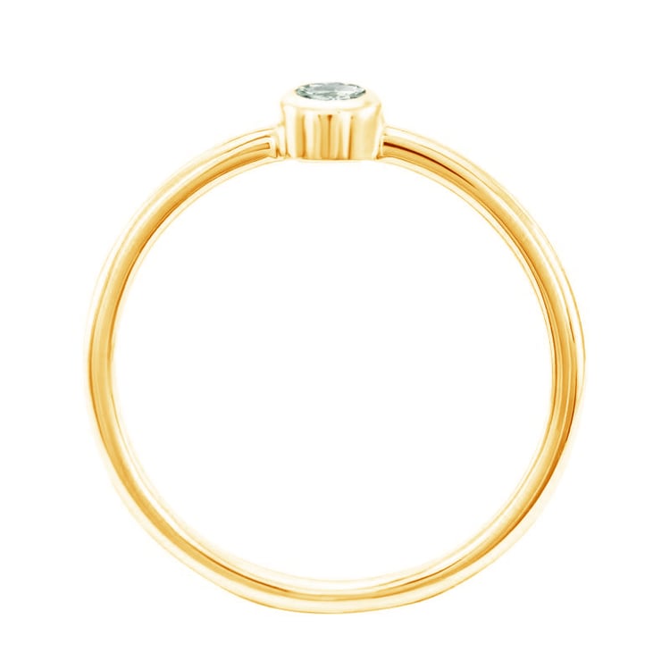Minimalistischer Goldring mit grünem Saphir Emilien 71667
