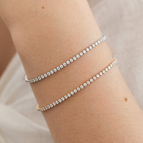 Goldenes Tennisarmband mit Lab Grown Diamanten Shimayra