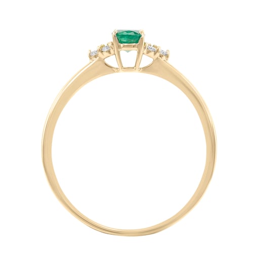 Verlobungsring mit Smaragd und Diamanten Sheldo