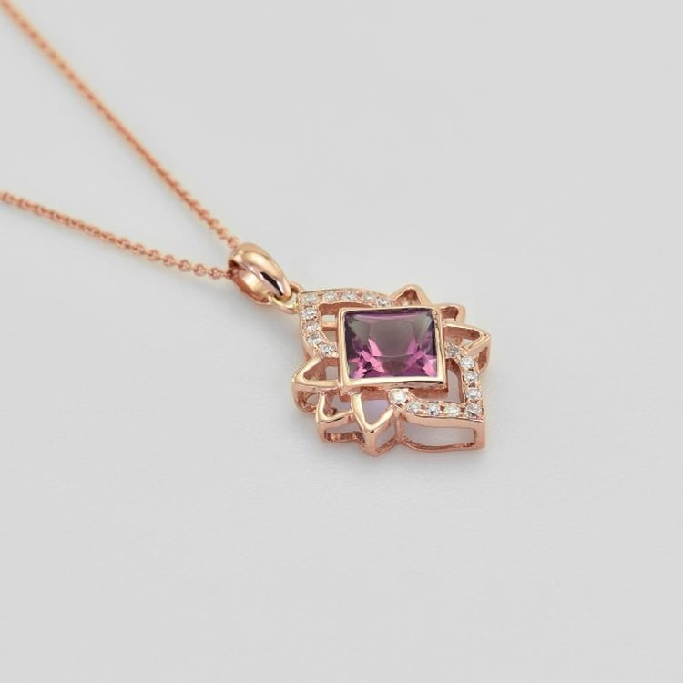 Anhänger mit Turmalin und Diamanten Kieran 18405