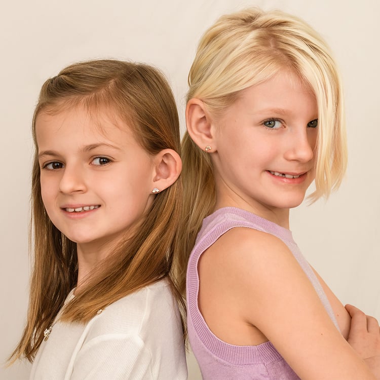 Goldene Kinder-Ohrringe in Regenbogenform Holly 164379