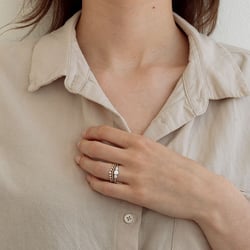 Ringset mit Diamant Ihrer Wahl Hebe