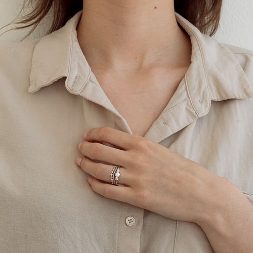 Ringset mit Diamant Ihrer Wahl Hebe