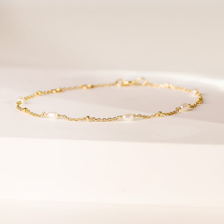 Silbernes Armband mit Perlen Malakai 164615