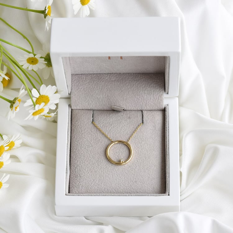 Goldenes Schmuckset mit Diamanten Myla 82271