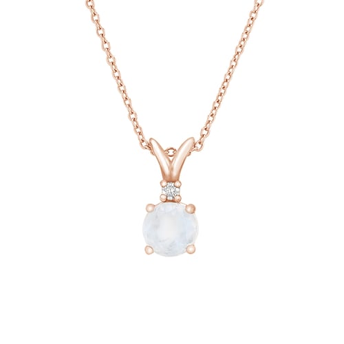 Anhänger aus Gold mit Mondstein und Diamant Timotei