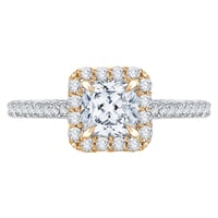 Verlobungsring mit Moissanit im Kissenschliff Carmelo