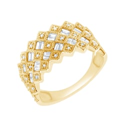 Moderner Goldring mit Diamanten Erlend
