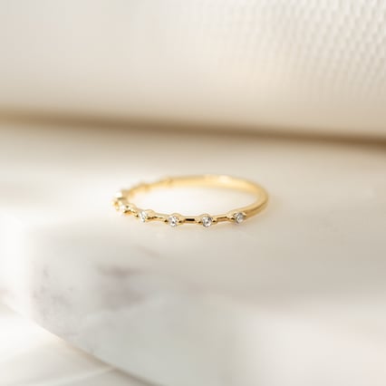Eternity Ring mit Diamanten und einem Herrenring im Komfort Stil Khalid
