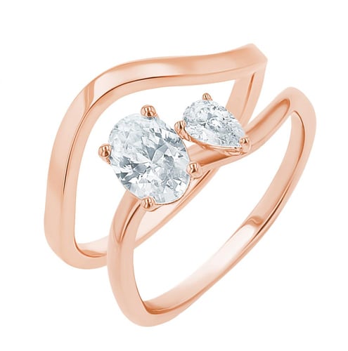 Romantisches Verlobungs-Set mit Lab Grown Diamantringen Leila