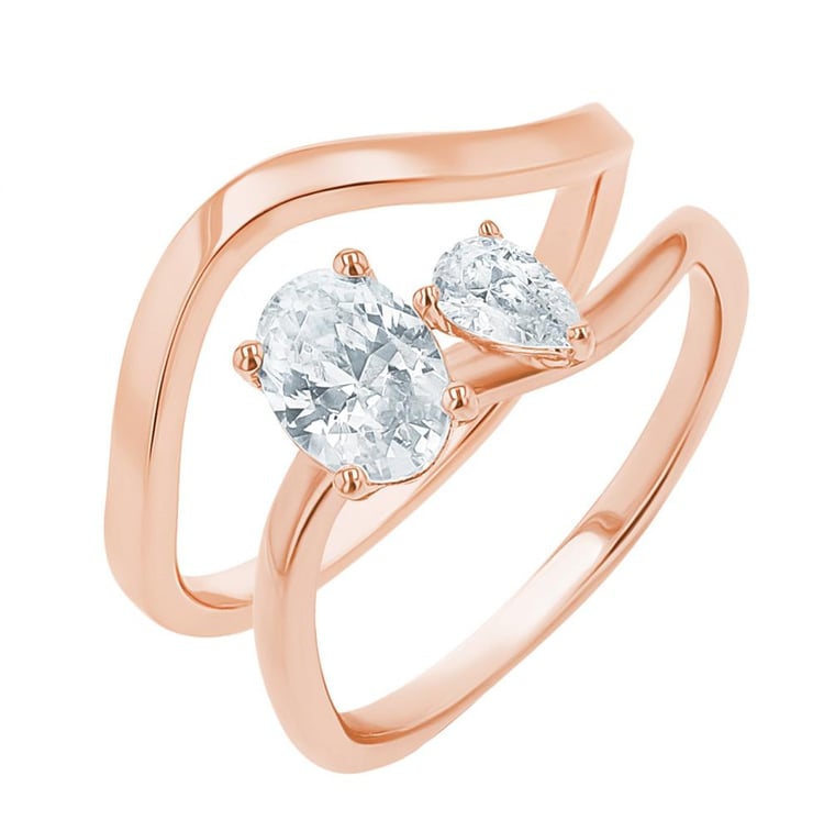 Romantisches Verlobungs-Set mit Lab Grown Diamantringen Leila 156184