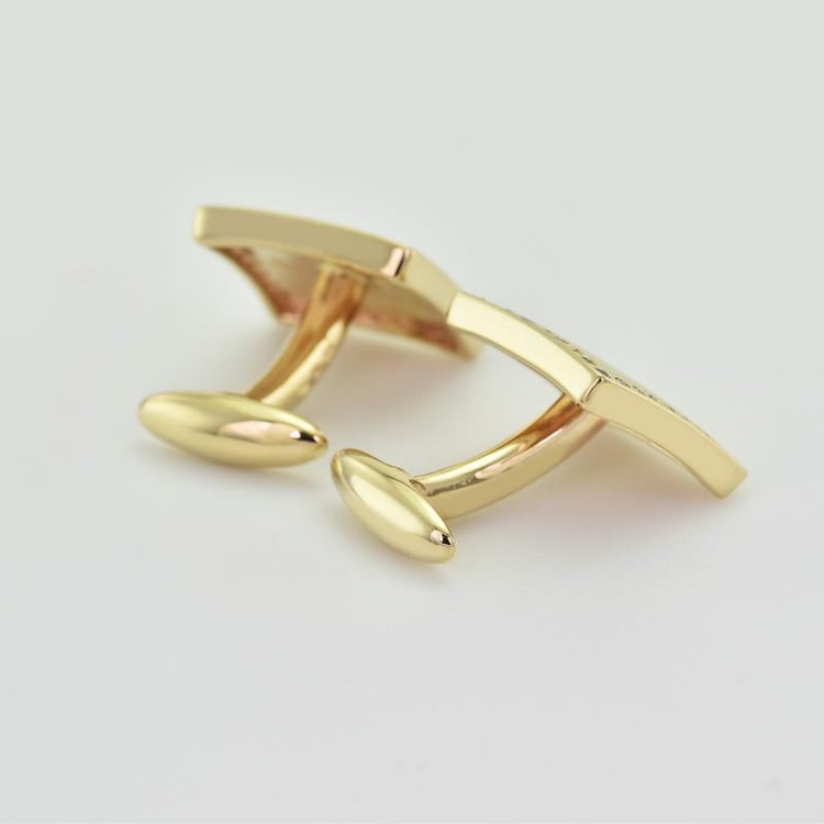 Goldene Manschettenknöpfe mit Diamanten 9094