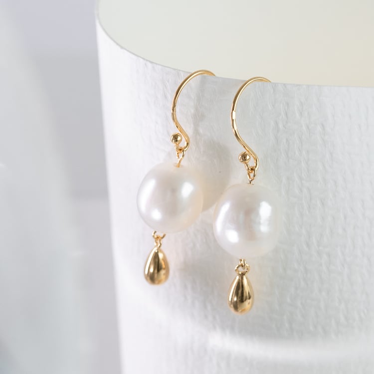 Vergoldete Perlenohrringe Jenifer 124535