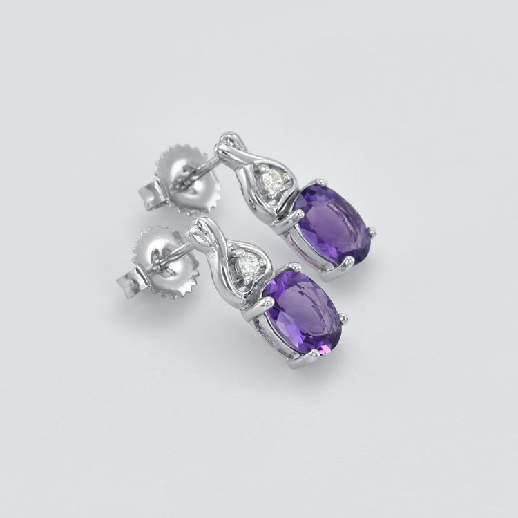 Eleganre Ohrringe mit Amethysten 43710