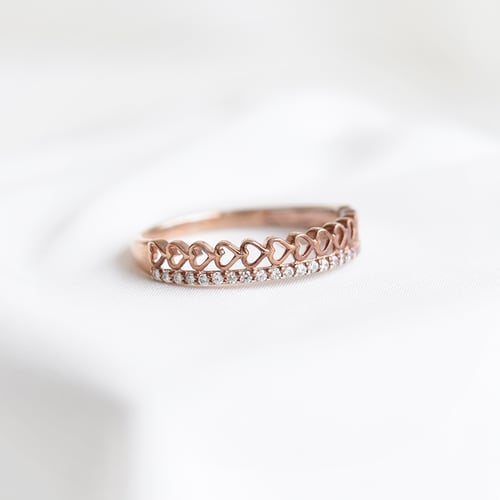Romantischer Eternity-Ring mit Diamanten Jaska