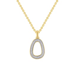 Goldener Anhänger mit Lab Grown Diamanten Evie