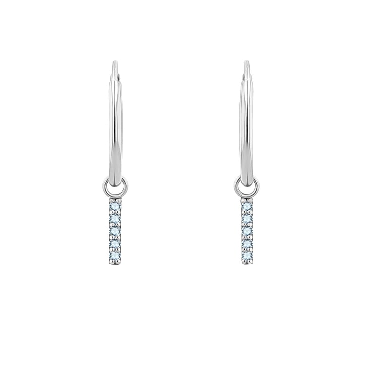 Goldene Hängeohrringe mit blauen Topasen Elaine 123955