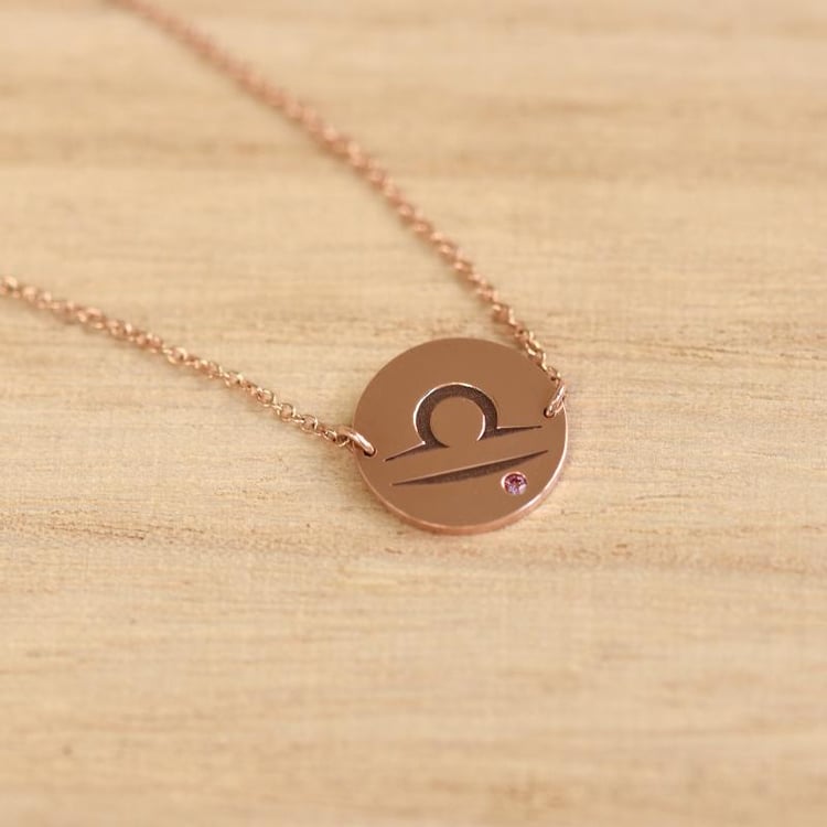 Armband mit Waage Gravur und Turmalin 47607