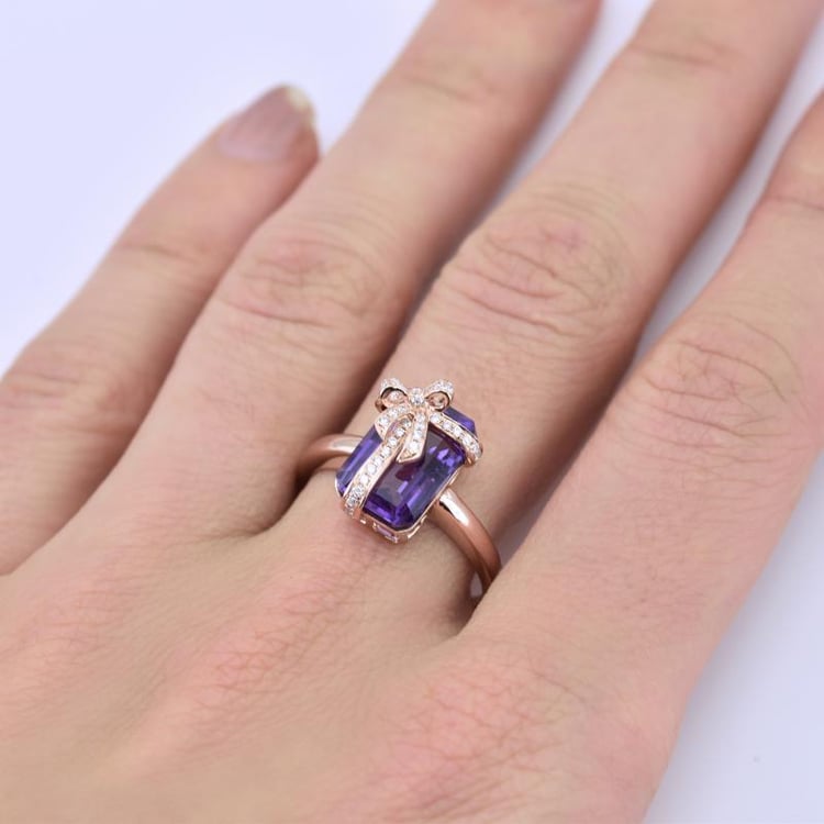 Ring aus Gold mit Amethyst 16402