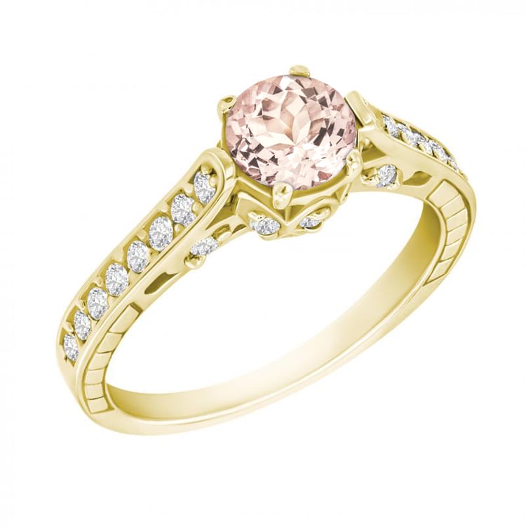 Verlobungsring mit Morganit und Diamanten Volans 140774