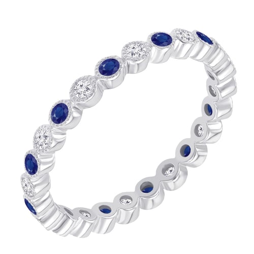 Eheringe mit Diamanten und Saphiren Catalin