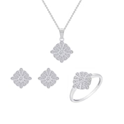 Goldenes Schmuckset mit Diamanten Linnet