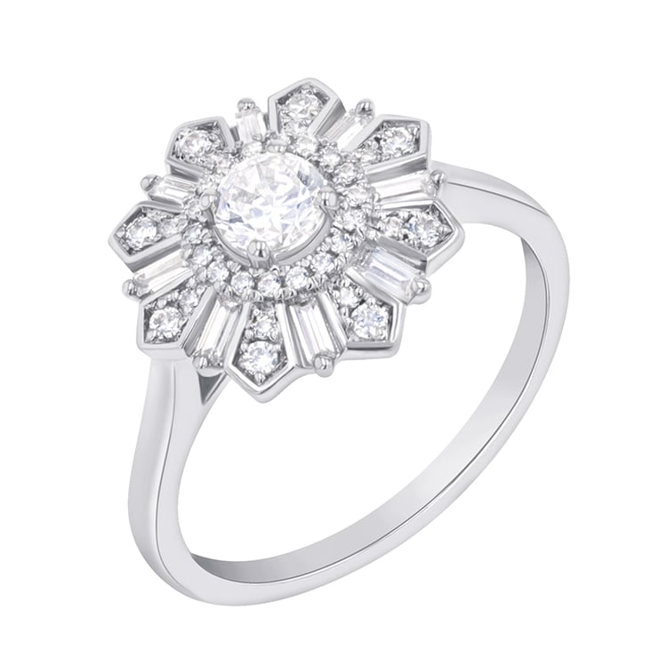 Ring mit Diamanten in Blumenform Buck 89100