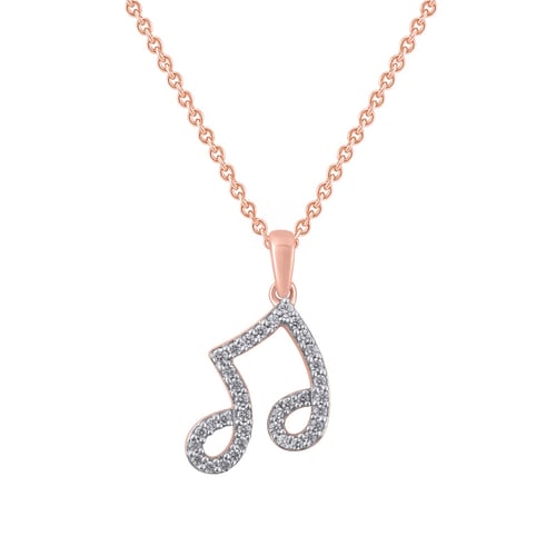 Anhänger aus Gold mit Diamanten in Form einer Note Ariel