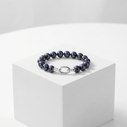 Armband mit schwarzen Perlen Zahra
