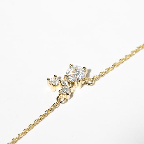 Cluster Kette mit Moissanit und Lab Grown Diamanten Millie