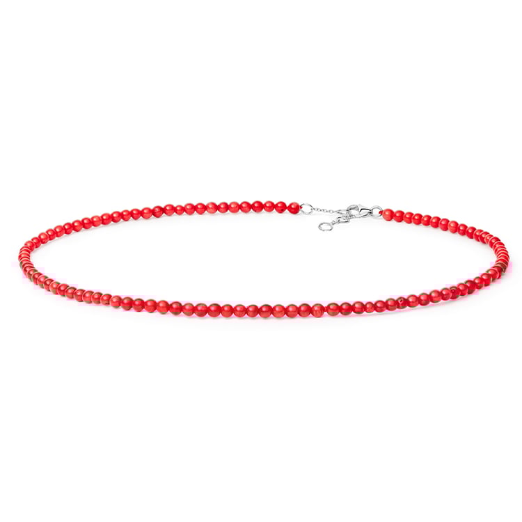 Silberne Korallen-Kette Norma