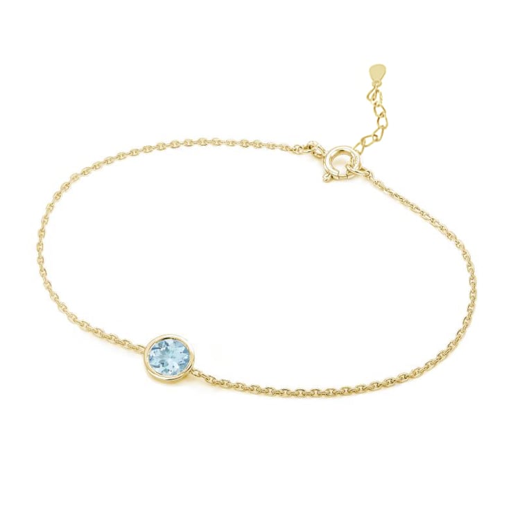 Silbernes Armband mit einem Aquamarin Arleth 104929