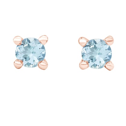 Ohrringe mit Schraubverschluss mit Aquamarinen Cerces