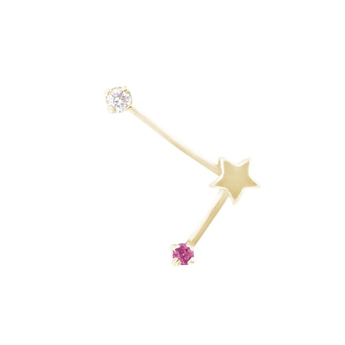 Ohrring mit Sternzeichen Libra