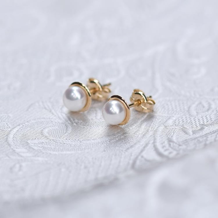 Goldene Perlenohrringe Carlote 51527