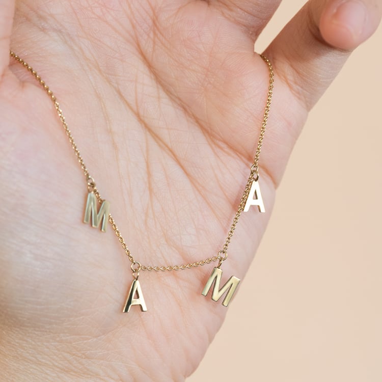 Halskette mit Buchstaben Mama 119464