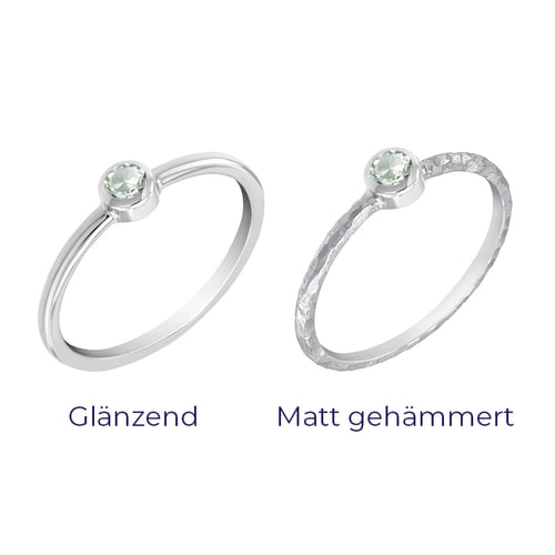 Minimalistischer Goldring mit grünem Saphir Emilien