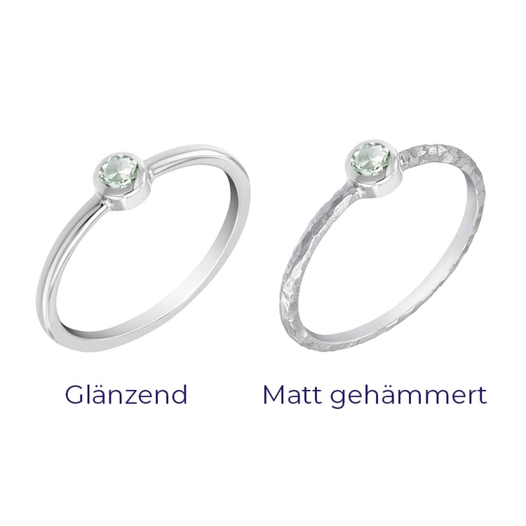 Minimalistischer Goldring mit grünem Saphir Emilien 101738